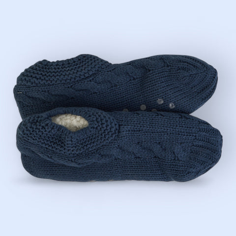 Men's Slouchy Slippers - Navy Blue