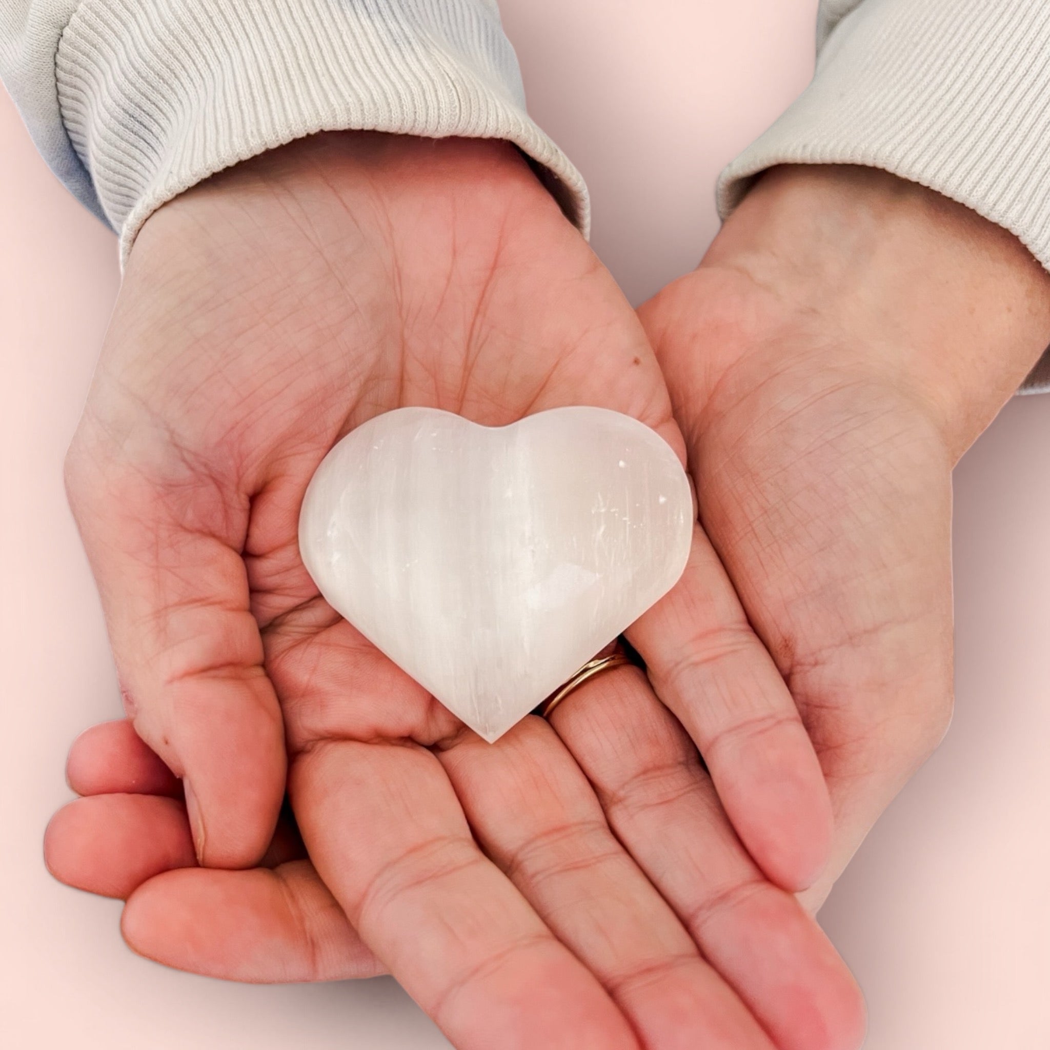 Selenite love heart